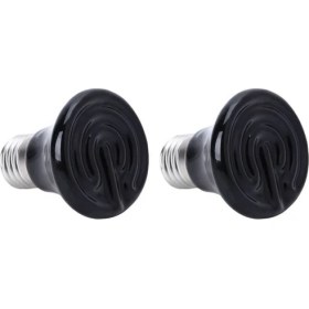 Resim Sanctuary Vault 2x Sıcak 75 W E27 Pet Isıtma Lambası Siyah Kızılötesi Seramik Verici Isı Ampul Pet Brooder Sürüngen Lamba 220-230 V (Yurt Dışından) 