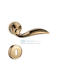 Resim Diana Rozetli Kapı Kolu Parlak Altın - Oda 