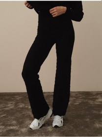 Resim Siyah Oversize Triko Pantolon 24kb00850946-01 Siyah 