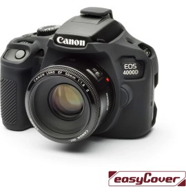 Resim EasyCover Canon 4000D Silikon Kılıf ECC4000DB (Siyah) 