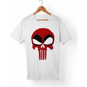 Resim Alfa Tshirt Punisher Çocuk Beyaz Tişört 