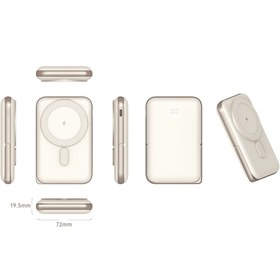 Resim Genel Markalar Nettech NT-PW33 15W + 20W PD 10000 MAh Magsafe Powerbank (Krem) NT-111990 