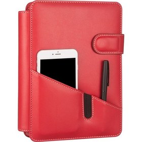Resim Organizer Ajanda Tarihsiz Kareli 4 Halkalı 20x26 CM - Kırmızı 