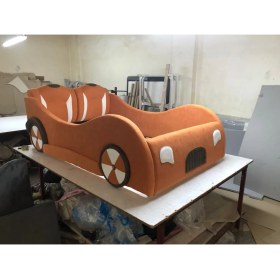 Resim Puf Bebe Montessori 120 x 200 cm Arabalı Çocuk Yatağı Yatak Dahildir 