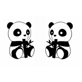 Resim Genel Markalar Panda (Oto-Motor-Laptop-Duvar-Dekor) 30 x 15 cm 
