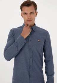 Resim U.s. Polo Assn. Akıs025k İndigo Erkek Gömlek 2225603 İndigo 