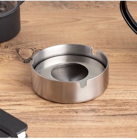 Resim Porsima 4'lü Etn-016 Paslanmaz Çelik Metal Kül Tablası Küllük 