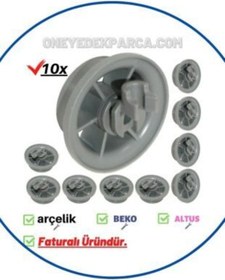 Resim Arçelik 6232 Hs Bulaşık Makinesi Alt Sepet Tekeri Tekerleği Takımı 