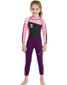Resim Uzun Kollu Mayo Güneş Koruyucu Çocuk Dalgıç Kıyafeti Siyah Pembe Kol Xl Siyah - Pembe 