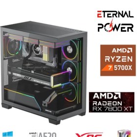 Resim ETERNAL POWER RYZEN 7 5700X 32G DDR4 1TB M.2 RX7800XT A520 T650W 