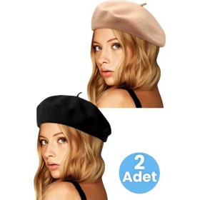 Resim Uniquetrenders Kadın Fransız 2'li Ressam Bere Vizon Siyah Siyah - Vizon 