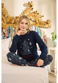 Resim Aydoğan Kadın Bisiklet Yaka Termal Pijama Takımı 240574l- 1 Adet Lacivert 