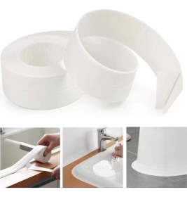 Resim Carnivalland 3,2 mt Banyo Küvet Mutfak Lavabo Beyaz Su Sızdırmaz Bant Su Geçirmez Kenar Bandı Sızdırmazlık Tamir 