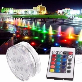 Resim Su Geçirmez Kumandalı Renk Değiştiren Rgb Su Altı Led Lamba Spot 