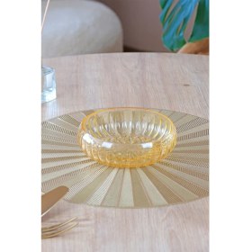 Resim Glore Küçük boy Cam Sarı Salata Kasesi 