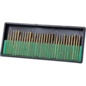 Resim Altın X37E 30 Adet 3mm Tıtanyum Kaplamalı Elmas Burs Bit Seti Çeşitli Döner Matkap Aracı (Yurt Dışından) 