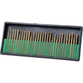 Resim Altın X37E 30 Adet 3mm Tıtanyum Kaplamalı Elmas Burs Bit Seti Çeşitli Döner Matkap Aracı (Yurt Dışından) 