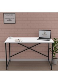 Resim Kenzlife Ofis Masası Sasuke 075 090 60 Byzsyh Bilgisayar Çalışma Büro Beyaz 