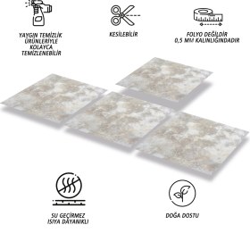 Resim Tink Kendinden Yapışkanlı Gri Mermer Desenli Pvc Karo 30x30 cm 11 