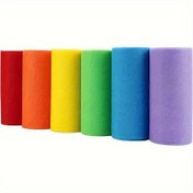 Resim Pastel Tül Kurdele Rulosu - 15.24cm x 9.14 metre Polyester Kumaş Makarası DIY Tutular, Düğün Dekoru, Masa Etekleri & Hediye Paketleme için 