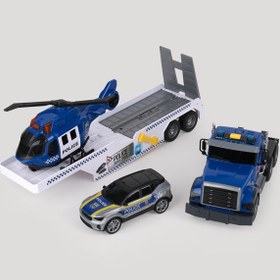 Resim Let's Be Child Drive Sesli ve Işıklı Büyük Polis Tırı - Standart / Standart 