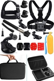 Resim Utelips Kafa Göğüs Bilek Kask Güvenlik İpi Tüm Malzemeler 60 Parça Gopro Aksiyon Kamerası Ekipman Çantası 