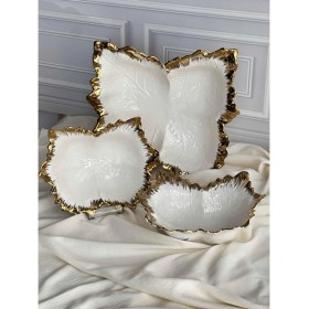 Resim Albero Servis Sunum Kase Seti 3 Parça 