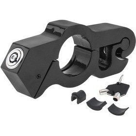 Resim Siyah 1 Adet Ağır Hizmet Tipi Ayarlanabilir Hırsızlık Önleyici Gidon Kilidi Motosikletler İçin Mopedler Spor Bisikletler Scooter Ve Atv'ler 2 Tuşlu 