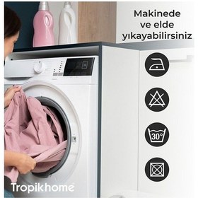 Resim Polyester Kumaş Etnik Desen Siyah Banyo Perdesi Siyah Askı Aparatı Hediyeli C-halkalı Duş Perdesi Diğer 