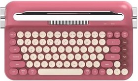 Resim Coverzone Kablosuz Bluetooth ve 2.4G Çift Modlu Retro Daktilo Tasarımlı Klavye - Yuvarlak Tuşlu, Tablet & Telefon Standlı, Ergonomik, Pille Çalışan, Sessiz ve Konforlu AJAZZ AF84 (AF84 - Kırmızı) 