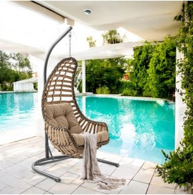 Resim Capri Swing Datça Bahçe Salıncağı | Tek Kişilik | Rattan Salıncak 
