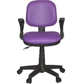 Resim Türksit Kozmo Lux Kollu Çalışma Koltuğu Deri Lila 