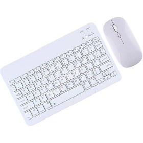 Resim Samsung Galaxy Uyumlu Tab A8 Sm x200 Bluetooth Klavye Mouse Set Lazer 