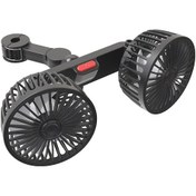 Resim Moveevo Araba Arka Koltuk Fanı - Usb 5v 2a, 3 Hızlı, 120 +360 Açı Ayarlı, 5 Blades, Düşük Gürültü, Serinletici - Tüm Araçlar İçin 