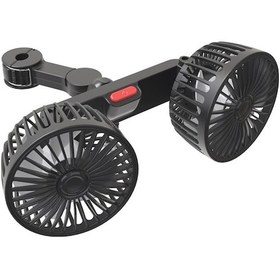 Resim Moveevo Araba Arka Koltuk Fanı - Usb 5v 2a, 3 Hızlı, 120 +360 Açı Ayarlı, 5 Blades, Düşük Gürültü, Serinletici - Tüm Araçlar İçin 