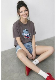 Resim Shade Kadın Teddy Nakışlı İşlemeli Bisiklet Yaka Basic T-shirt 7533 60283952 - Kakao Çok Renkli 