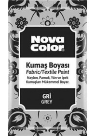 Resim Nova Color Toz Kumaş Boyası Gri - 4 Adet Gri 