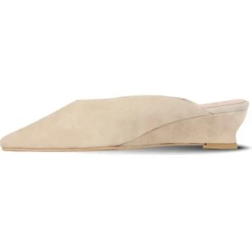 Resim Bueno Shoes Bej Süet Kadın Topuklu Terlik 