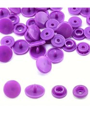 Resim SeraSelin 100 Adet Plastik Çıtçıt Mor Çıtçıt T5=12,4 mm DİKİŞSİZ Kolay Takılır Mor Çıt Çıt Seti 