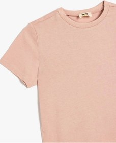 Resim Koton Basic Pamuklu Pembe Erkek Çocuk T-shirt 5skb10020tk Pembe 