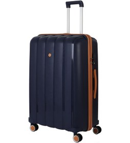Resim Mçs Polipropilen Valiz V305 75 Cm Lacivert/hardal 