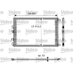 Resim KLIMA RADYATORU MEGANE II SCENIC II 2,0 DCI 05> (626X414X12) 