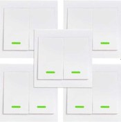 Resim Flybuy 5 Adet 433mhz Kablosuz Rf Uzaktan Kumanda Duvar Anahtarı, On/off Paneli, Ev Ve Ofis İçin Esnek Yapışkanlı 