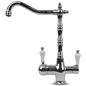 Resim Su Arıtma Cihazı İçin 3 Yollu Rustik Krom Musluk 