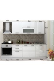 Resim Kenyap Ekoline Ankastre Mutfak High Gloss 260 Cm Tezgah Dahil 