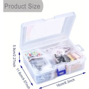 Resim Meridiangoods 1400 Parça Elektronik Komponent Seti Direnç Kondansatör Transistör Diyot Arduino Dıy 