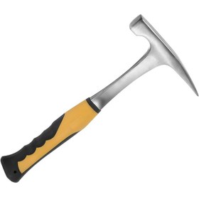 Resim 1 adet Dayanıklı Yüksek Karbon Çelik Kaya Picki Çekiç, Kaymayan Kauçuk Saplı - Keskin Baş, Verimli Madencilik ve Jeolojik Çalışmalar için Fırçalanmış Bitiş, Tek Parça Kalıp Teknolojisi, Hassas Delme ve Çekiçleme Görevleri için İdeal, Madencilik Çekiç | Sağlam İnşaat | Çelik Çekiç 