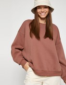 Resim Bisiklet Yaka Sweatshirt Oversize Uzun Kollu İçi Polarlı 