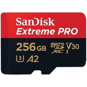 Resim SanDisk Extreme Pro 256GB Micro SDXC UHS-I U3 A2 V30 Hafıza Kartı SDSQXCZ-256G-GN6MA 