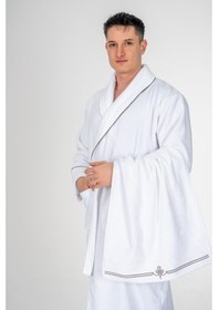 Resim Cotton Box Classic Bornoz Seti Güher Beyaz Erkek L/xl Beyaz 